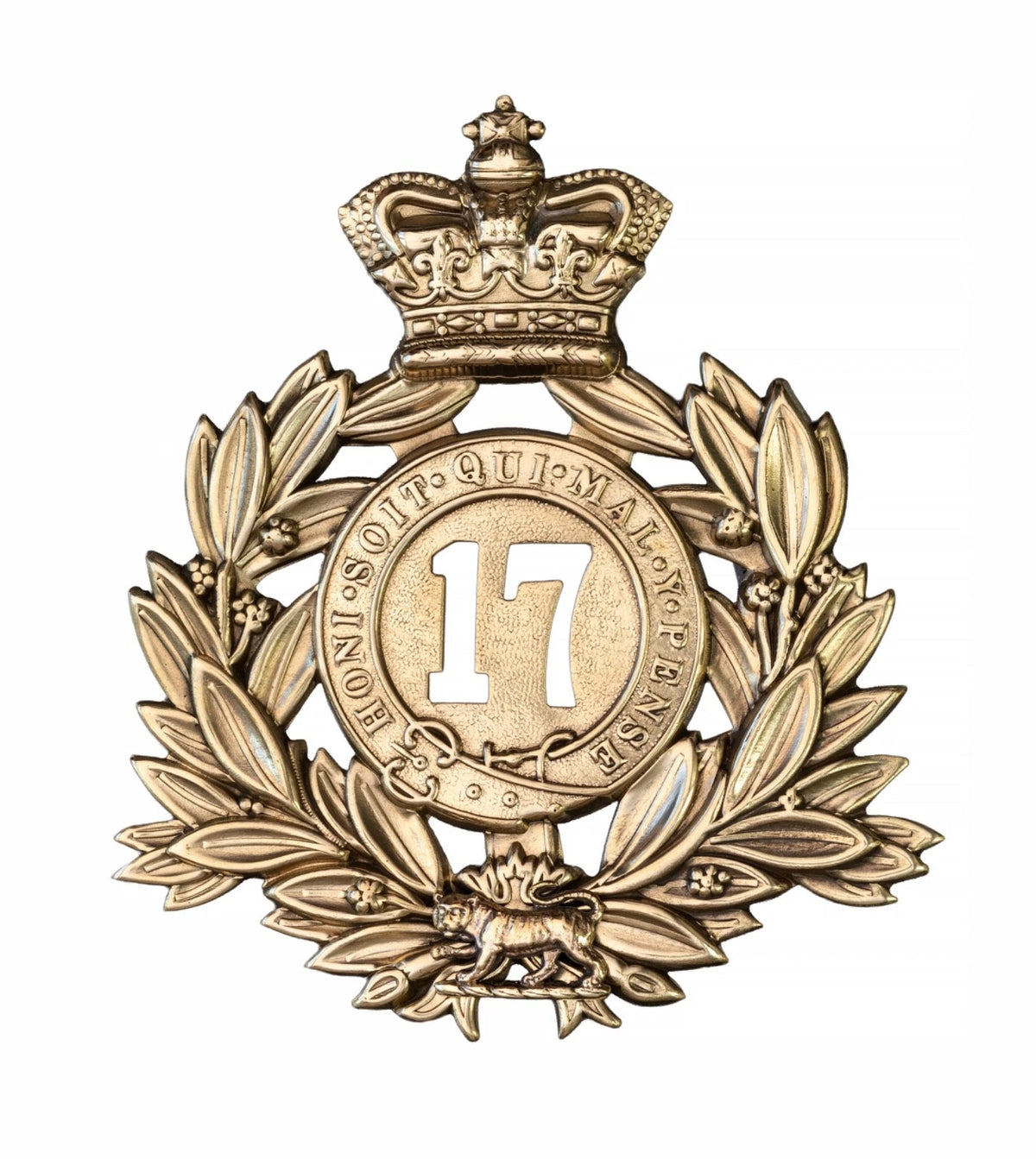 17th Leicestershire Regiment Officers Last Shako Plate