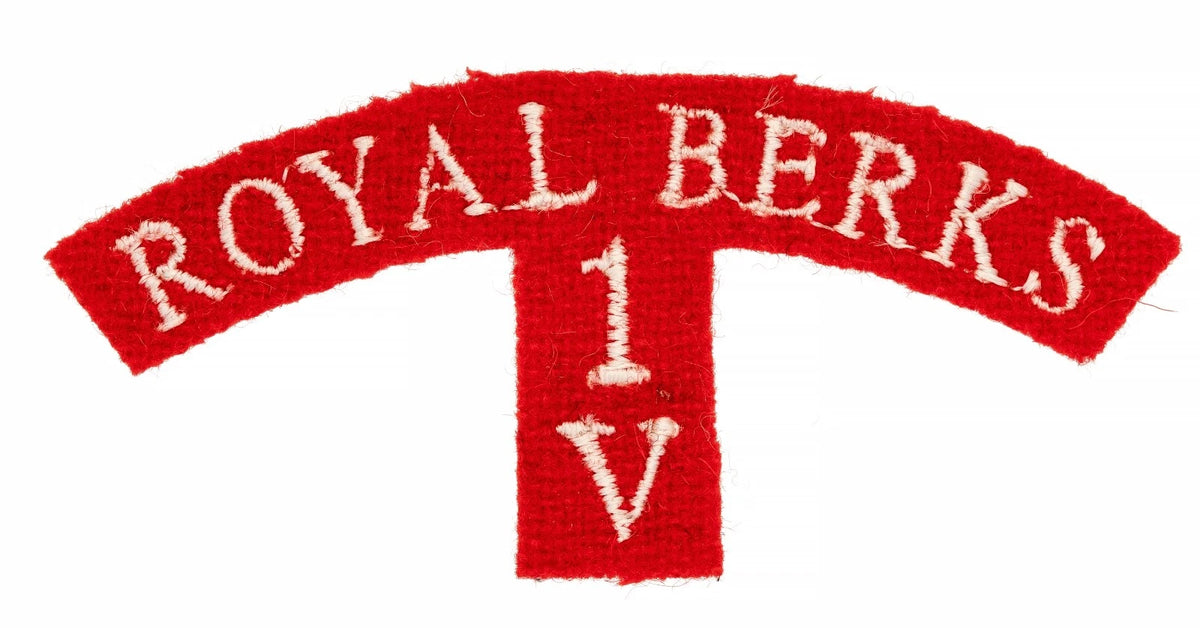 1st Volunteers Battalion Royal Berkshire Regiment Cloth Shoulder Title Badge