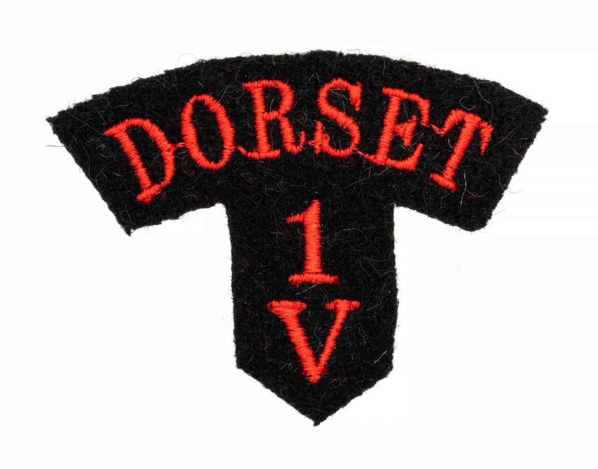 1st Volunteers Battalion Dorset Regiment Cloth Shoulder Title Badge
