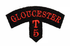 5th Territorial Battalion Gloucestershire Regiment Cloth Shoulder Title Badge