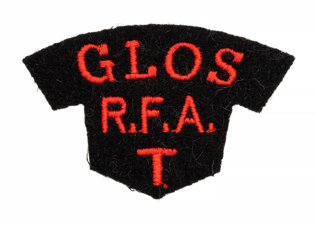 Territorial Battalion R.F.A Gloucestershire Cloth Shoulder Title Badge