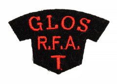 Territorial Battalion R.F.A Gloucestershire Cloth Shoulder Title Badge
