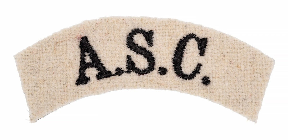 Army Service Corps Cloth Shoulder Title Badge