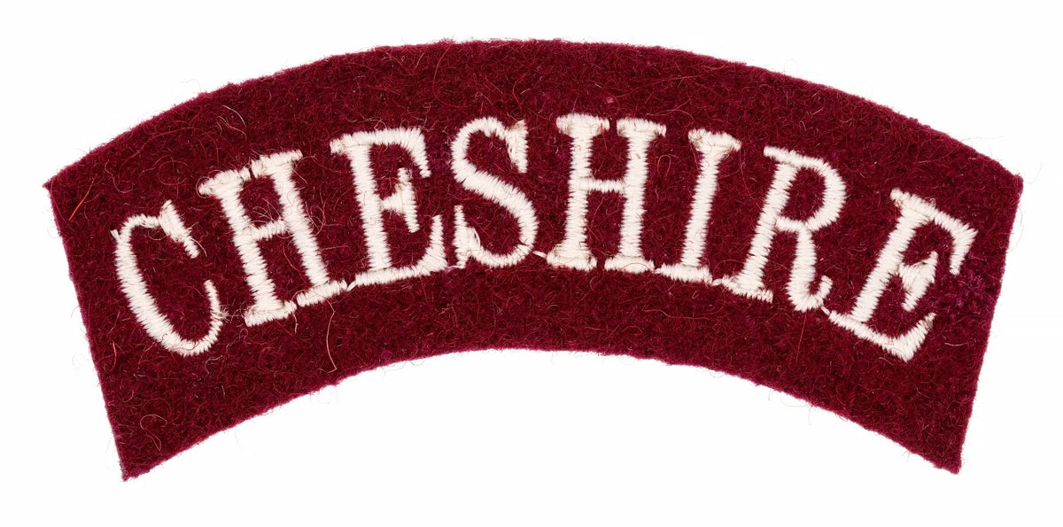 Cheshire Regiment Cloth Shoulder Title Badge