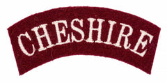 Cheshire Regiment Cloth Shoulder Title Badge