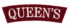 Queens Regiment Cloth Shoulder Title Badge