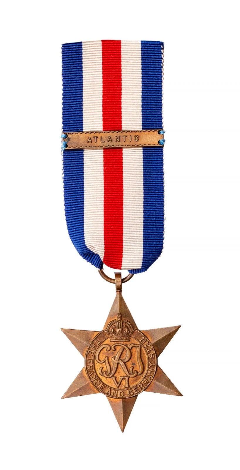 WW2 British France And Germany Medal With Atlantic Clasp