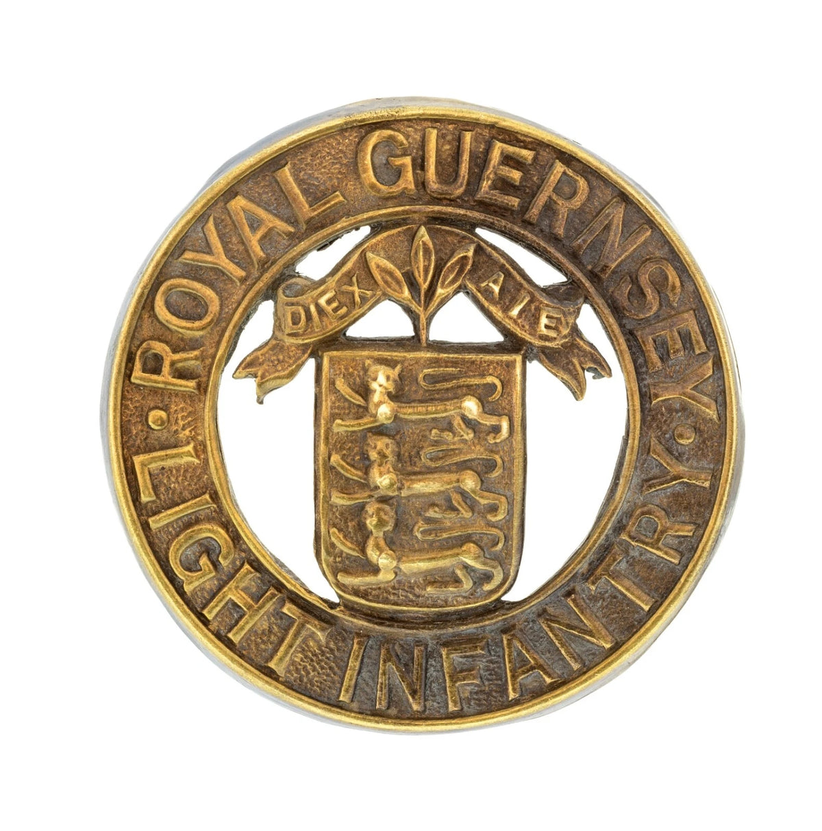 Royal Guernsey Light Infantry Helmet Plate Centre
